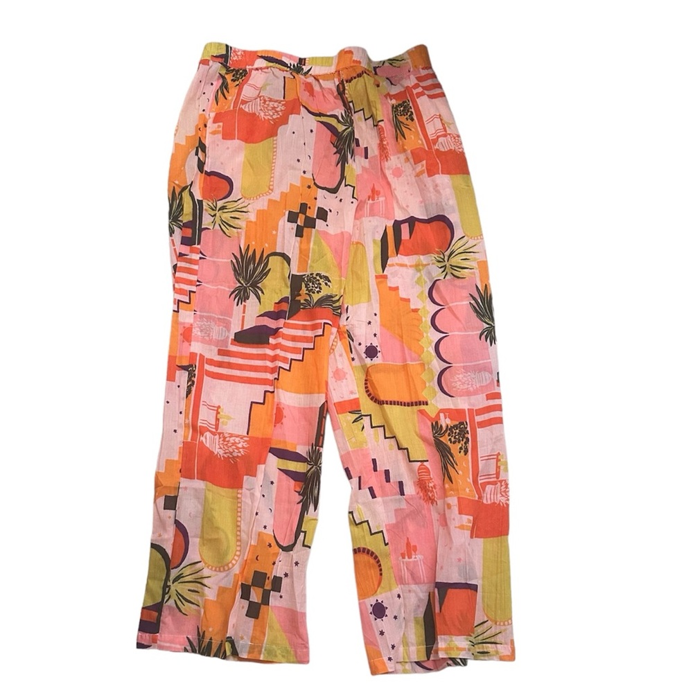 Haute Hippie tropical print wide leg pants NWT - Picture 2 of 3